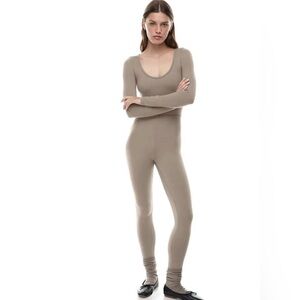 Aritzia Wilfred Free Maxe Jumpsuit in Dry Basil Green